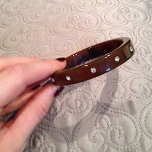 J Crew resin and crystal bangle J Crew resin and crystal bangle