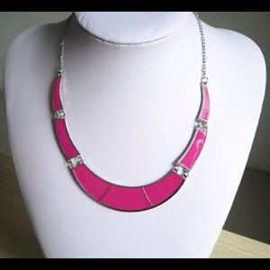 Pink choker collar bib Pink choker collar bib