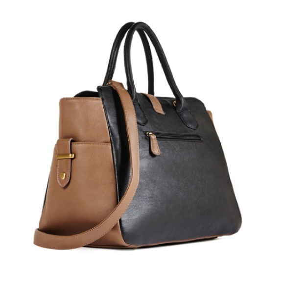 Handbags - Black and Taupe Tote 2 Handbags - Black and Taupe Tote 2