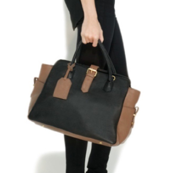 Handbags - Black and Taupe Tote 4 Handbags - Black and Taupe Tote 4