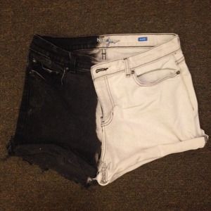 handmadeBlack n white high waisted denim handmadeBlack n white high waisted denim