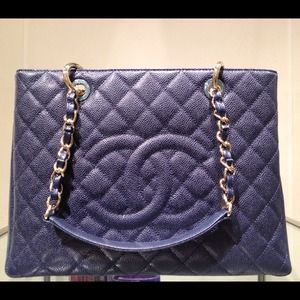 Authentic Chanel GST Navy w. Gold Hardware- NEW Authentic Chanel GST Navy w. Gold Hardware- NEW
