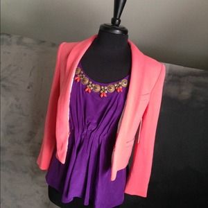 Alice + Olivia Blush Joella Lapel Tuxedo blazer Alice + Olivia Blush Joella Lapel Tuxedo blazer