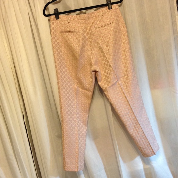 Topshop Pants - Topshop Pink Jacquard Cropped Pants 3 Topshop Pants - Topshop Pink Jacquard Cropped Pants 3