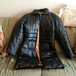 Quilted leather coat Quilted leather coat