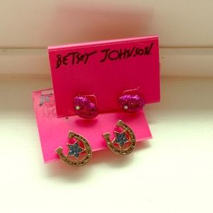 Betsey Johnson Jewelry - Betsey Johnson lips & horseshoe earrings Betsey Johnson Jewelry - Betsey Johnson lips & horseshoe earrings