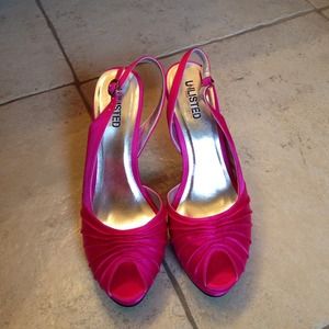 Unlisted Bright Pink Peeptoe Heels - Sz 10 - New Unlisted Bright Pink Peeptoe Heels - Sz 10 - New