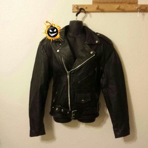 Black 100% leather biker jacket Black 100% leather biker jacket
