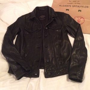 All saints black leather jacket All saints black leather jacket
