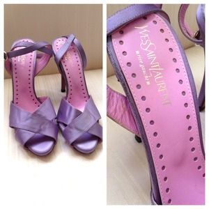 REDUCED YSL // Lilac Satin Strappy Heels REDUCED YSL // Lilac Satin Strappy Heels