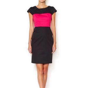 French connection color block black fitted dress French connection color block black fitted dress