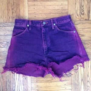 Pink & Purple High-Waisted Denim Shorts Pink & Purple High-Waisted Denim Shorts