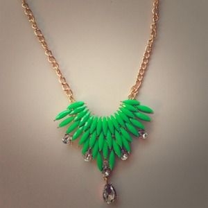 Neon green statement necklace Neon green statement necklace