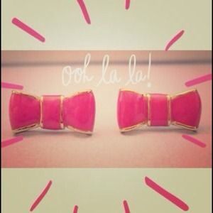 Authentic Kate spade pink bow earrings Authentic Kate spade pink bow earrings