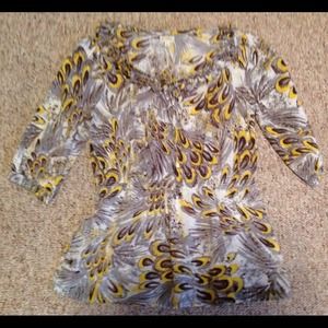 Cremieux Yellow print top. Cremieux Yellow print top.