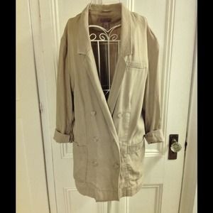 Khaki linen boyfriend blazer Khaki linen boyfriend blazer