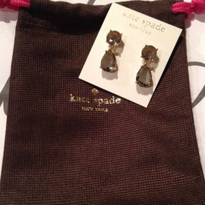 NWT Kate Spade grey/gold drop earrings NWT Kate Spade grey/gold drop earrings