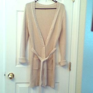 SALE Cream/Beige Ribbed Knit Sweater Coat SALE Cream/Beige Ribbed Knit Sweater Coat