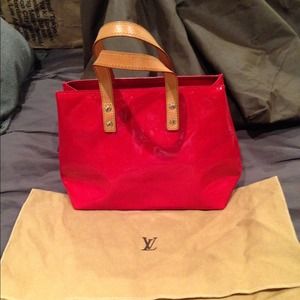 Louis Vuitton Reade Red Tote Bag Louis Vuitton Reade Red Tote Bag