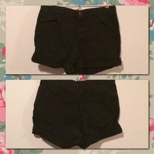 Black High Waisted Denim Shorts Black High Waisted Denim Shorts