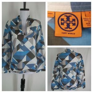 Tory Burch Geo Print Tunic Top Tory Burch Geo Print Tunic Top