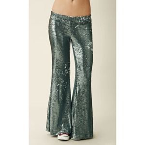 blu moon Pants - silver sequin bell bottoms by blu moon blu moon Pants - silver sequin bell bottoms by blu moon