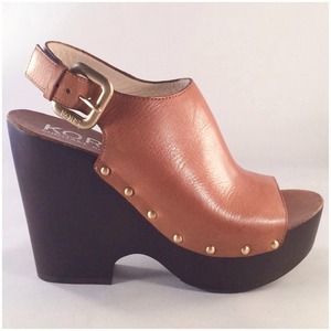 Michael Kors: Scotia dark tan clogs Michael Kors: Scotia dark tan clogs