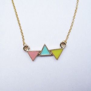 LAST ONE! Colorful Triangle Necklace LAST ONE! Colorful Triangle Necklace