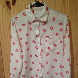 asos kiss print collared top asos kiss print collared top