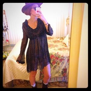 Vintage See-Thru Long Sleeved Dress Vintage See-Thru Long Sleeved Dress