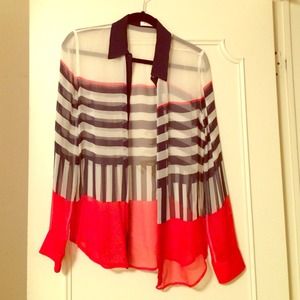 Silk Striped equipment blouse shirt Silk Striped equipment blouse shirt
