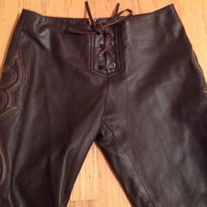 Bebe chocolate brown leather pant Bebe chocolate brown leather pant