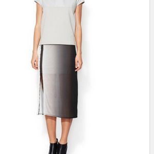 NWT Helmut Lang Shadow Ombré Silk Jersey Skirt NWT Helmut Lang Shadow Ombré Silk Jersey Skirt