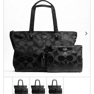 NWT Coach Nylon Chocolate Packable Weekender Tote NWT Coach Nylon Chocolate Packable Weekender Tote