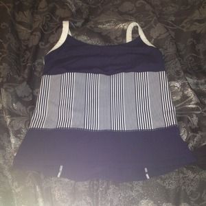 Lululemon blue and white tank top Lululemon blue and white tank top