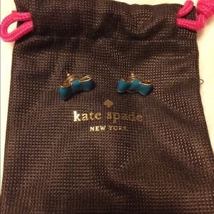 Kate Spade teal bow earrings Kate Spade teal bow earrings