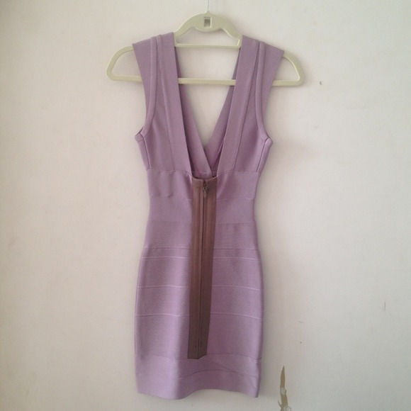 Herve Leger Dresses & Skirts - Herve Leger V-Neck Lilac Bandage Dress 2 Herve Leger Dresses & Skirts - Herve Leger V-Neck Lilac Bandage Dress 2