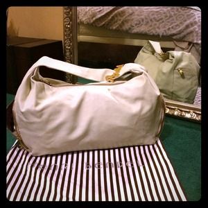 Cream Napa Leather Henri Bendel Bag *Auth* Cream Napa Leather Henri Bendel Bag *Auth*