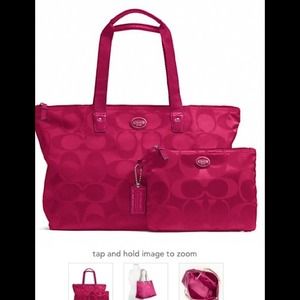 Coach Getaway Signature Nylon Packable Weekender Coach Getaway Signature Nylon Packable Weekender