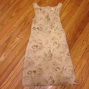 Anthro cream and gold dress Anthro cream and gold dress