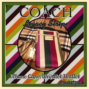 ⚡️$30⚡️COACH Legacy Stripe Case/Wallet/Wristlet ⚡️$30⚡️COACH Legacy Stripe Case/Wallet/Wristlet