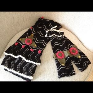 Betsey Johnson Scarf and Wrist Warmers Betsey Johnson Scarf and Wrist Warmers