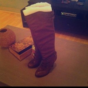 Cognac ALDO Leather Boots Cognac ALDO Leather Boots