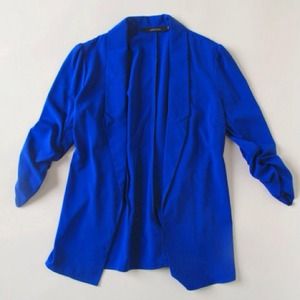 NWT royal blue ruche sleeve blazer NWT royal blue ruche sleeve blazer