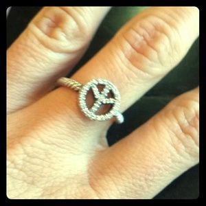 David Yurman Pave Diamond Peace Ring David Yurman Pave Diamond Peace Ring