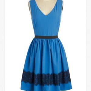 Modcloth brand Ya sz L Azure Allure Dress Modcloth brand Ya sz L Azure Allure Dress