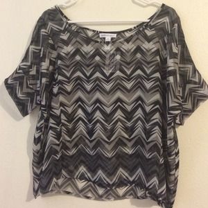 NWT gray sheer chiffon top NWT gray sheer chiffon top
