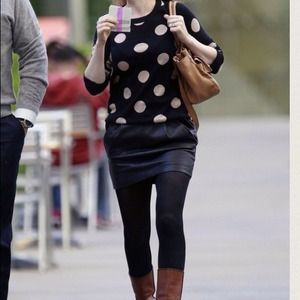 Nude and black polka dot sweater Nude and black polka dot sweater