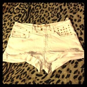 ZARA White Studded Shorts. Never worn. ZARA White Studded Shorts. Never worn.