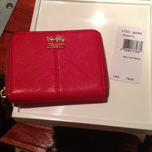 Coach *Brand New* Madison Leather Zip Card Case Coach *Brand New* Madison Leather Zip Card Case